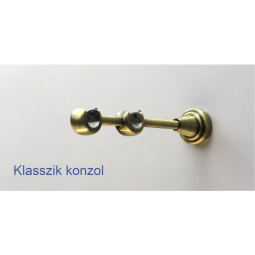 Fém karnisszett "Négyzet" - kétsoros, antik réz, 120 cm, ᴓ16 mm