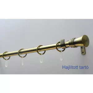   Fém karnisszett "Bordás Klasszik" - egysoros, antik réz, 120 cm, ᴓ16 mm