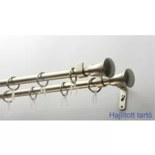 Fém karnisszett "Klasszik" - kétsoros, matt króm, 120 cm, ᴓ16 mm