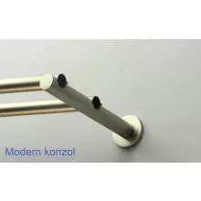 Fém karnisszett "Klasszik" - kétsoros, matt króm, 120 cm, ᴓ16 mm