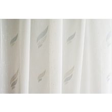  1265 - fehér szablé halvány kék levélmintával, max. 175 cm magas