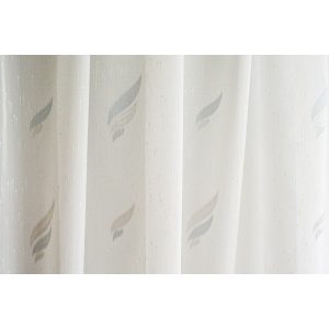    1265 - fehér szablé halvány kék levélmintával, max. 175 cm magas