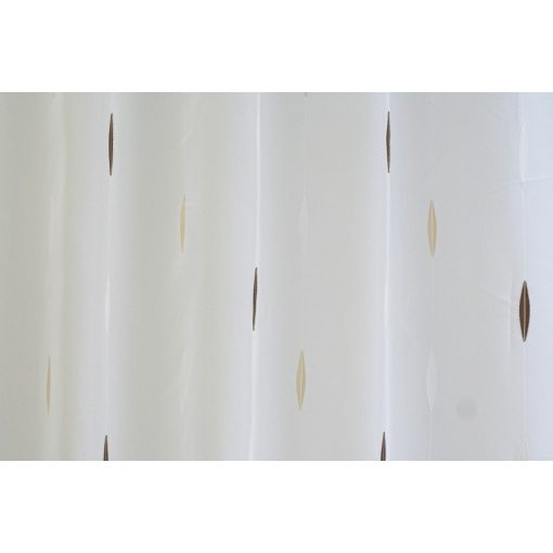  1275 - fehér voile, bézs-barna levélmintával, max. 170 cm magas