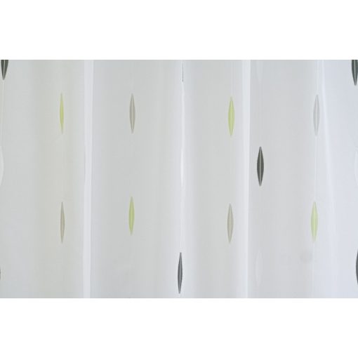  1275 - fehér voile, zöld-szürke levélmintával, max. 170 cm magas