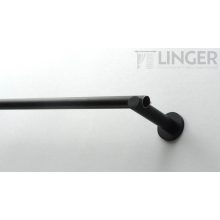 Fém karnisszett "Klasszik" - egysoros, fekete, 180 cm, ᴓ16 mm