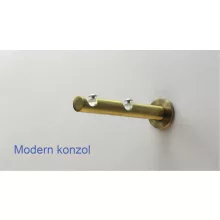 Fém karnisszett "Levelek" - kétsoros, antik réz, 200 cm, ᴓ16 mm