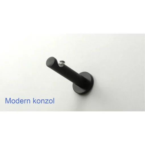 Fém karnisszett "Pódium" - egysoros, fekete, 240 cm, ᴓ16 mm