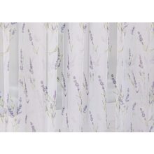  1952/290/01 - fehér voile, lila virágmintával, max. 285 cm magas