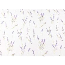  1952/290/01 - fehér voile, lila virágmintával, max. 285 cm magas