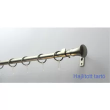 Fém karnisszett "Klasszik" - egysoros, matt króm, 200 cm, ᴓ16 mm