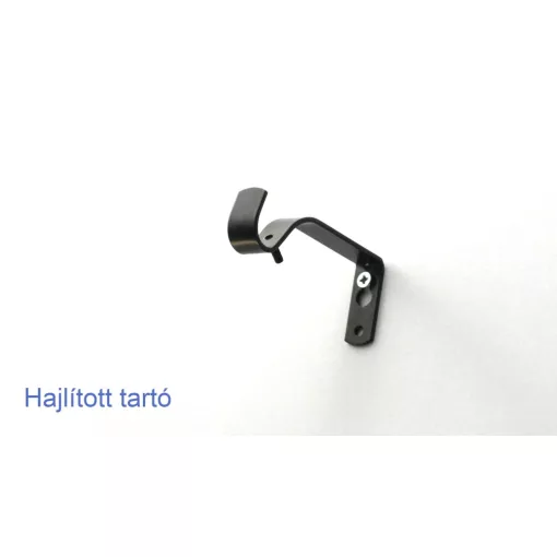 Fém karnisszett "Klasszik" - egysoros, fekete, 240 cm, ᴓ16 mm