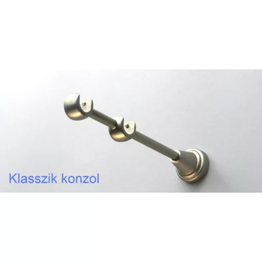 Fém karnisszett "Kis Gömb" - kétsoros, inox, 120 cm, ᴓ16 mm