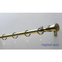 Fém karnisszett "Bordás Klasszik" - egysoros, antik réz, 200 cm, ᴓ16 mm