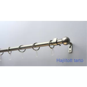   Fém karnisszett "Kis Gömb" - egysoros, matt króm, 120 cm, ᴓ16 mm