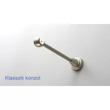 Fém karnisszett "Kis Gömb" - egysoros, matt króm, 120 cm, ᴓ16 mm