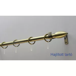   Fém karnisszett "Jégcsap" - egysoros, antik réz, 120 cm, ᴓ16 mm