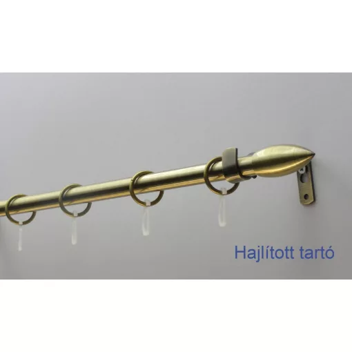 Fém karnisszett "Jégcsap" - egysoros, antik réz, 120 cm, ᴓ16 mm