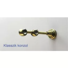 Fém karnisszett "Bordás Klasszik" - kétsoros, antik réz, 120 cm, ᴓ16 mm