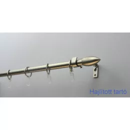   Fém karnisszett "Jégcsap" - egysoros, matt króm, 120 cm, ᴓ16 mm