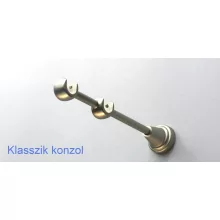Fém karnisszett "Glóbusz" - kétsoros, matt króm, 120 cm, ᴓ16 mm