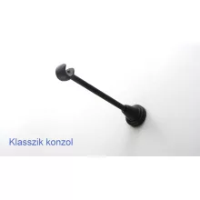 Fém karnisszett "Jégcsap" - egysoros, fekete, 240 cm, ᴓ16 mm