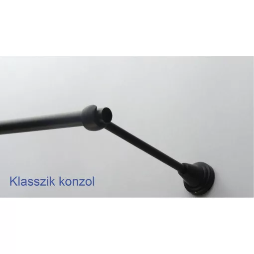 Fém karnisszett "Jégcsap" - egysoros, fekete, 240 cm, ᴓ16 mm