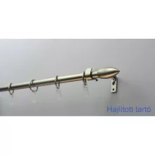 Fém karnisszett "Jégcsap" - egysoros, matt króm, 180 cm, ᴓ16 mm