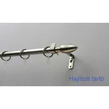 Fém karnisszett "Jégcsap" - egysoros, inox, 180 cm, ᴓ16 mm