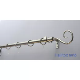   Fém karnisszett "Pásztorbot" - egysoros, matt króm, 120 cm, ᴓ16 mm