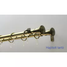 Fém karnisszett "Klasszik" - kétsoros, antik réz, 200 cm, ᴓ16 mm