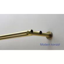 Fém karnisszett "Pódium" - kétsoros, antik réz, 200 cm, ᴓ16 mm