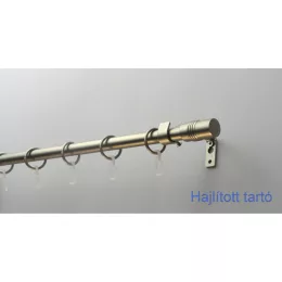   Fém karnisszett "Cilinder" - egysoros, matt króm, 120 cm, ᴓ16 mm