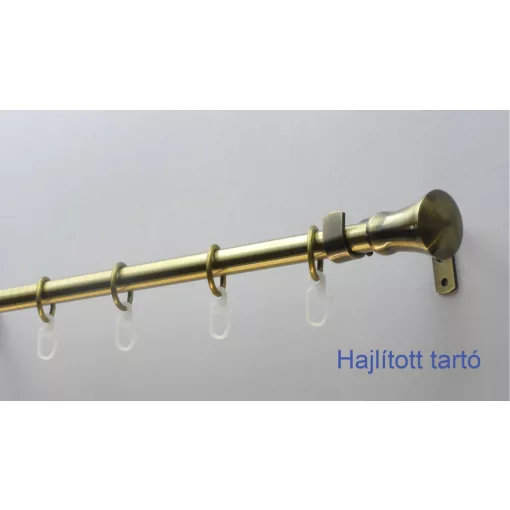 Fém karnisszett "Klasszik" - egysoros, antik réz, 240 cm, ᴓ16 mm