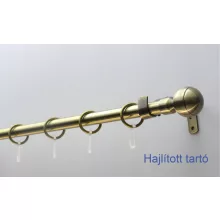 Fém karnisszett "Glóbusz" - egysoros, antik réz, 240 cm, ᴓ16 mm