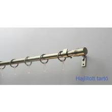 Fém karnisszett "Cilinder" - egysoros, matt króm, 240 cm, ᴓ16 mm