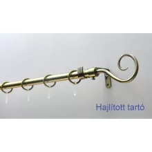 Fém karnisszett "Pásztorbot" - egysoros, antik réz, 240 cm, ᴓ16 mm