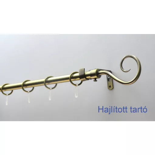 Fém karnisszett "Pásztorbot" - egysoros, antik réz, 240 cm, ᴓ16 mm