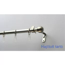   Fém karnisszett "Kis Gömb" - egysoros, inox, 120 cm, ᴓ16 mm