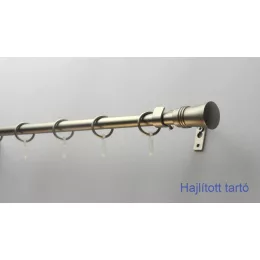   Fém karnisszett "Bordás Klasszik" - egysoros, matt króm, 120 cm, ᴓ16 mm
