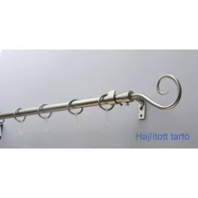Fém karnisszett "Pásztorbot" - egysoros, matt króm, 240 cm, ᴓ16 mm