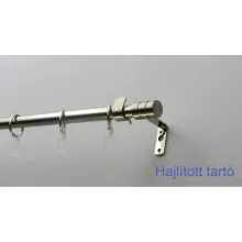 Fém karnisszett "Henger" - egysoros, inox, 240 cm, ᴓ16 mm