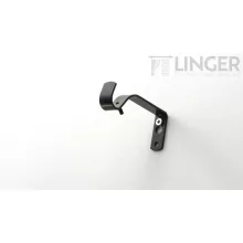 Fém karnisszett "Rúzs" - egysoros, fekete, 180 cm, ᴓ16 mm