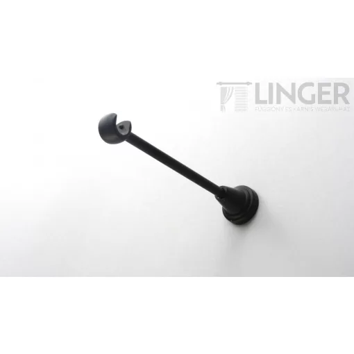 Fém karnisszett "Rúzs" - egysoros, fekete, 180 cm, ᴓ16 mm