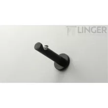 Fém karnisszett "Rúzs" - egysoros, fekete, 180 cm, ᴓ16 mm