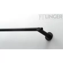 Fém karnisszett "Rúzs" - egysoros, fekete, 180 cm, ᴓ16 mm