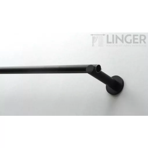 Fém karnisszett "Rúzs" - egysoros, fekete, 180 cm, ᴓ16 mm