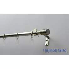 Fém karnisszett "Pódium" - egysoros, inox, 235 cm, ᴓ16 mm