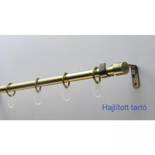 Fém karnisszett "Kupak" - egysoros, antik réz, 240 cm, ᴓ16 mm