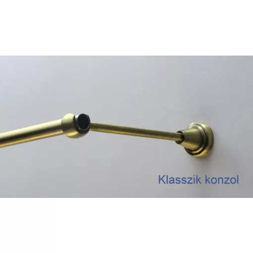 Fém karnisszett "Jégcsap" - egysoros, antik réz, 240 cm, ᴓ16 mm