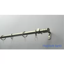 Fém karnisszett "Henger" - egysoros, matt króm, 200 cm, ᴓ16 mm